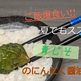 ご飯爆食い!!夏でもススム青じそのにんにく醤油漬け